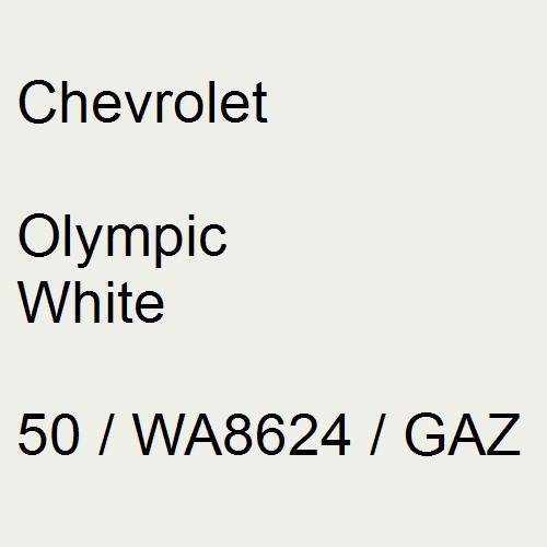 Chevrolet, Olympic White, 50 / WA8624 / GAZ.